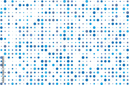 Dotted background with circles  dots  point different size  scale. Halftone pattern.