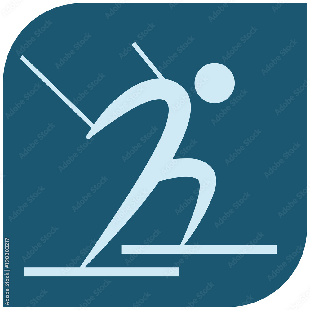 Cross-country skiing icon Cross-country skiing icon