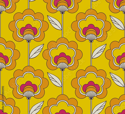 seamless retro floral pattern