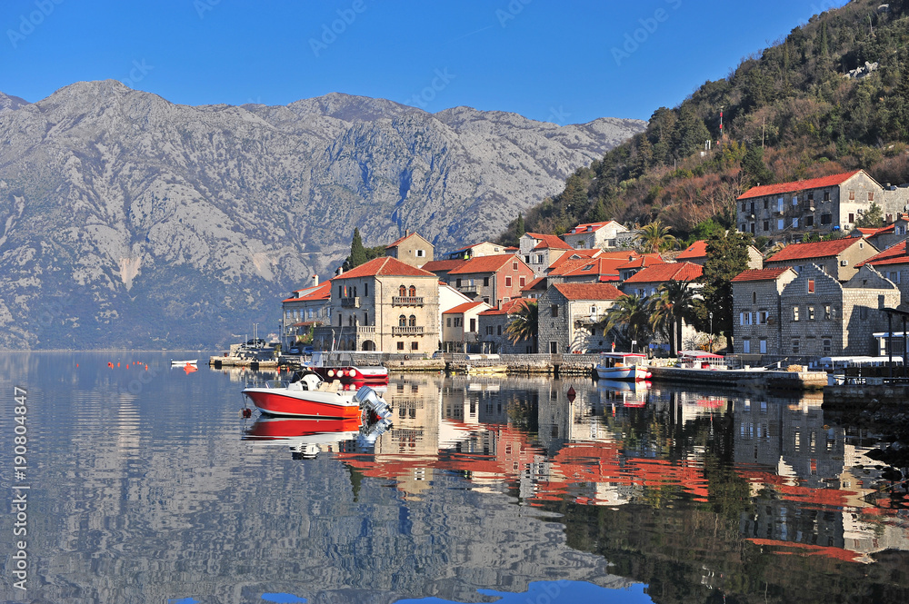 Scenic view of Perast old town