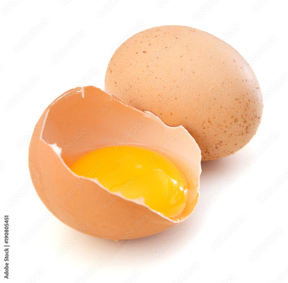 Broken egg isolated on white background Broken egg isolated on white background
