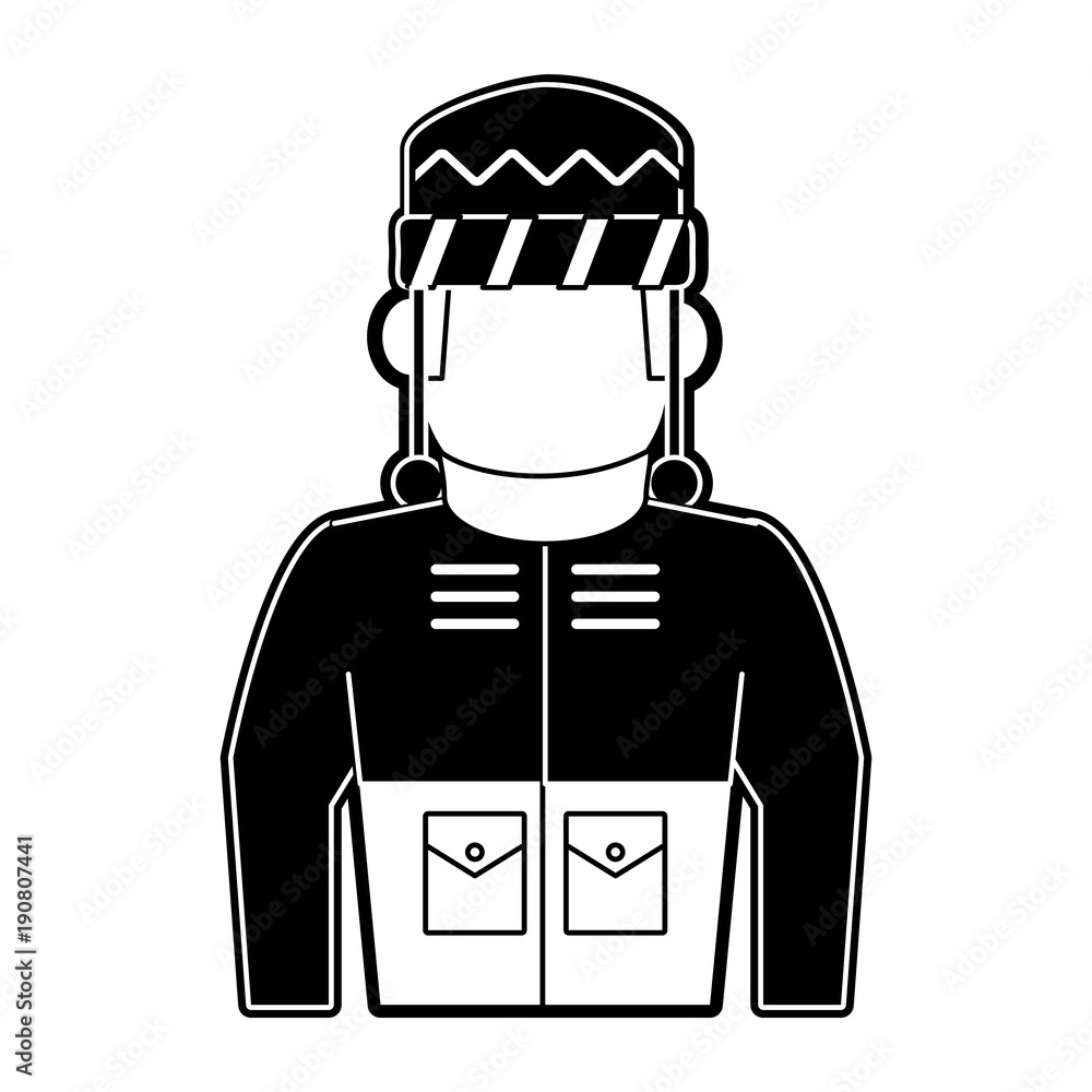 Man with winter clothes icon vector illustration graphic design