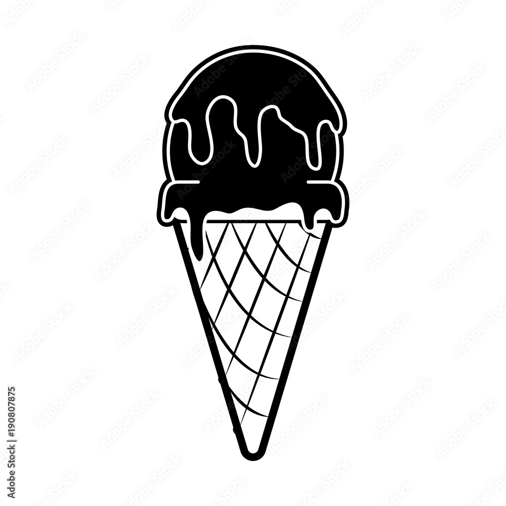 Ice cream cone icon vector illustration graphic design Ice cream cone icon vector illustration graphic design