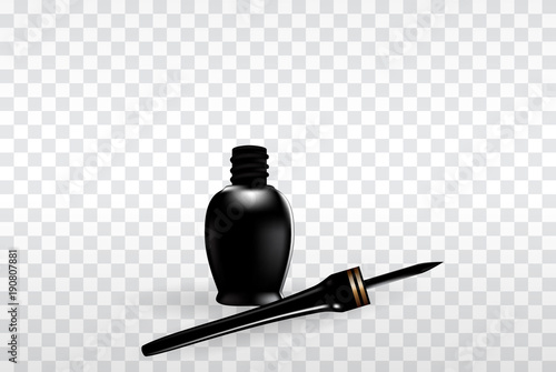 Layout small jars filled on white background. Vector illustration
