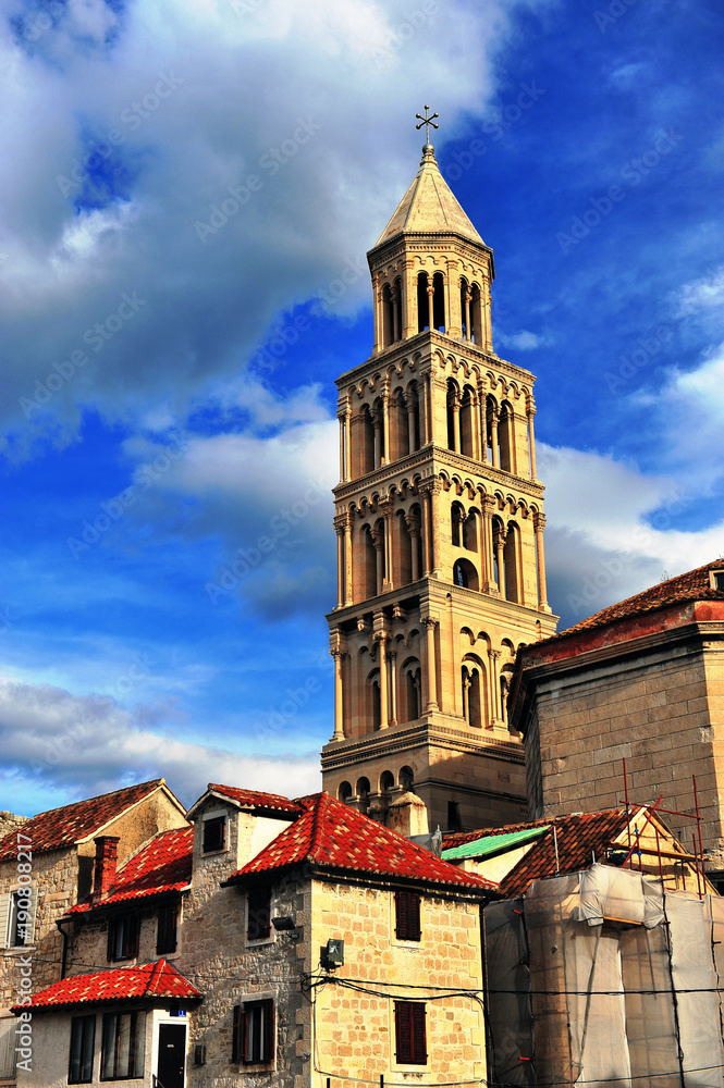 Old bell tower of Diocletian palace, Split