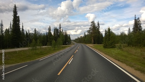 Quadro su tela Strasse in Finnland