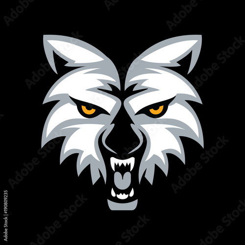 Fototapeta Naklejka Na Ścianę i Meble -  Wolf head mascot vector design.