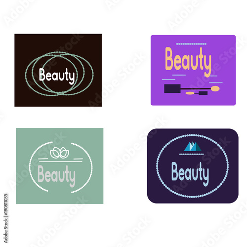 flowers design vector for spa, boutique, beauty salon, cosmetician, shop, yoga class, hotel and resort