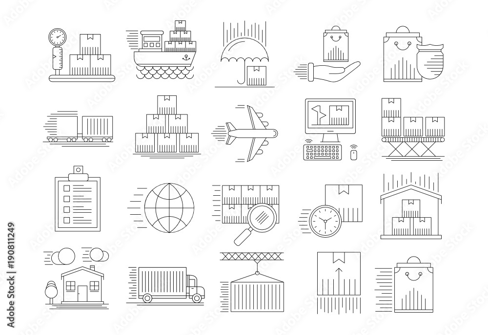 Shipping Services vector icons Shipping Services vector icons