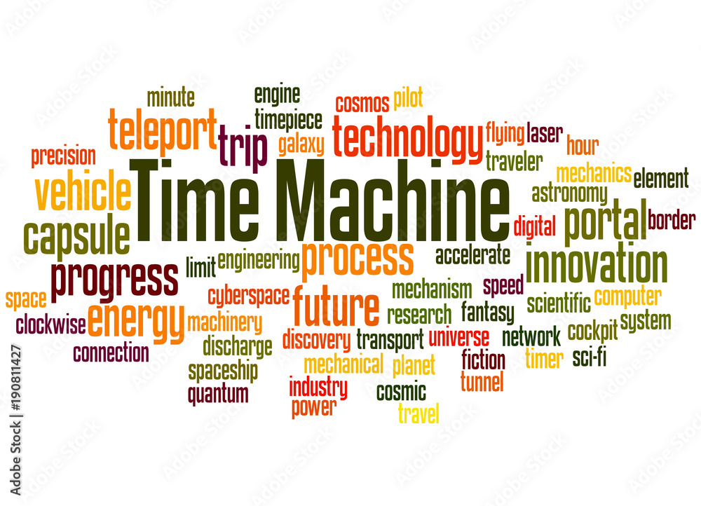 Fototapeta premium Time machine word cloud concept 3