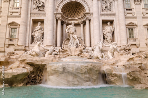 Trevi Fountains in Rome, frontal view of the Trevi Fountain in Rome. Italy