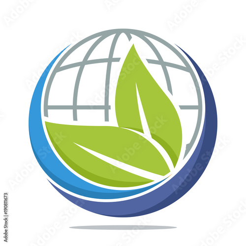 icon logo with the concept of environmentally sustainable earth