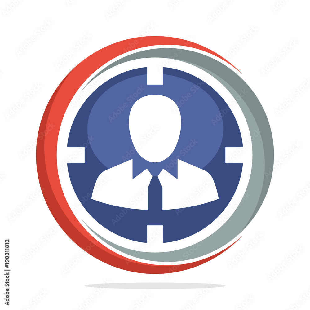 icon logo with the concept of target employee recruitment icon logo with the concept of target employee recruitment
