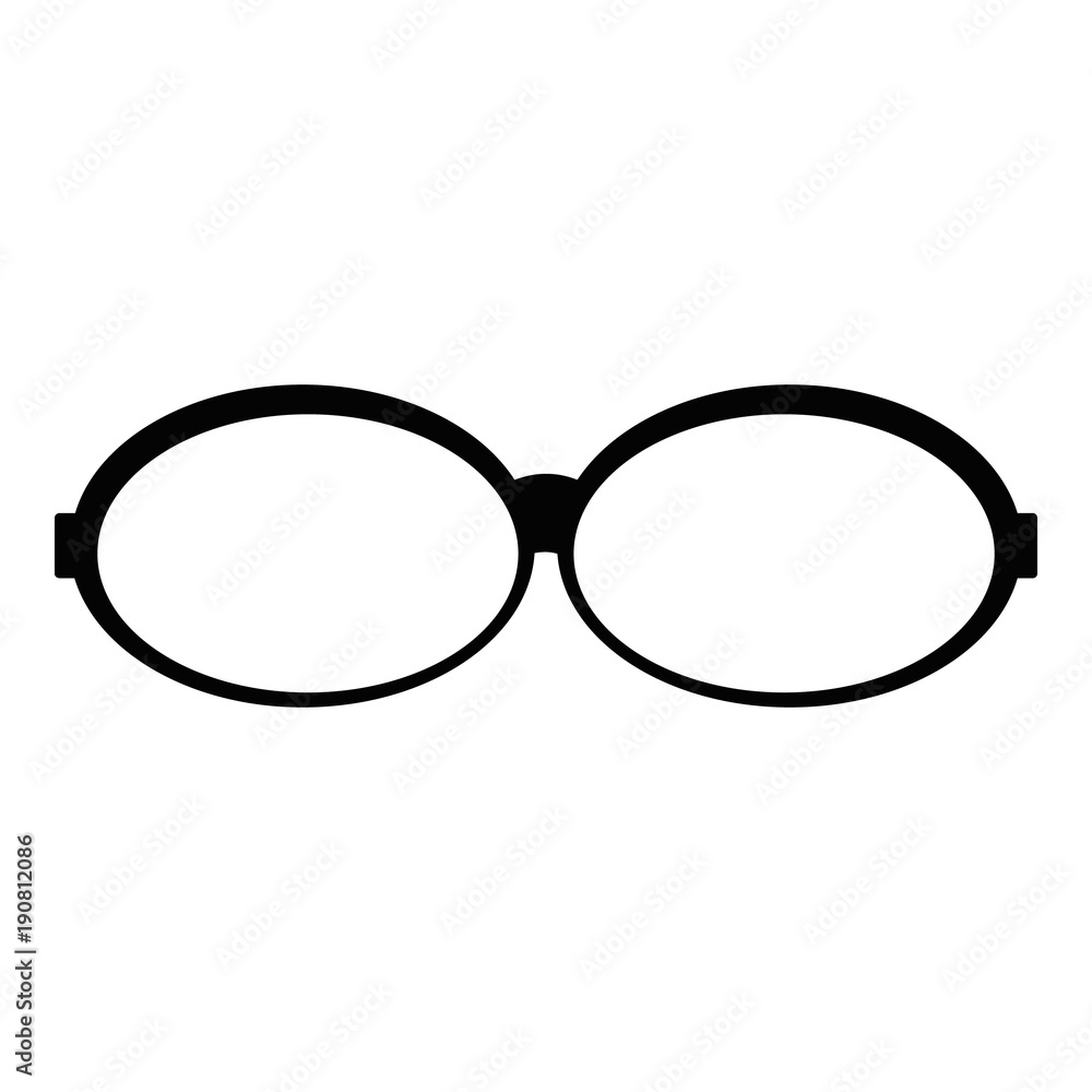 Oval glasses icon. Simple illustration of oval glasses vector icon for web Oval glasses icon. Simple illustration of oval glasses vector icon for web