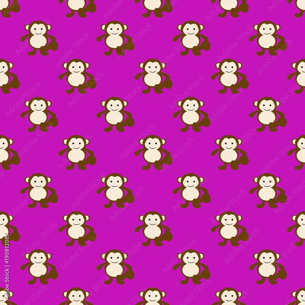 monkey seamless pattern background