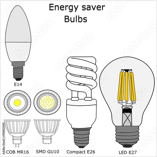 Energy saver bulbs vector