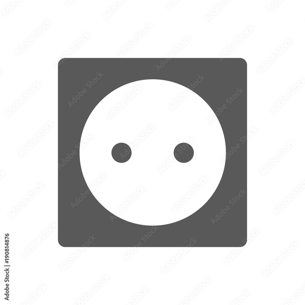 Fototapeta premium Power socket icon. Black simple illustration of power socket vector icon isolated on white background
