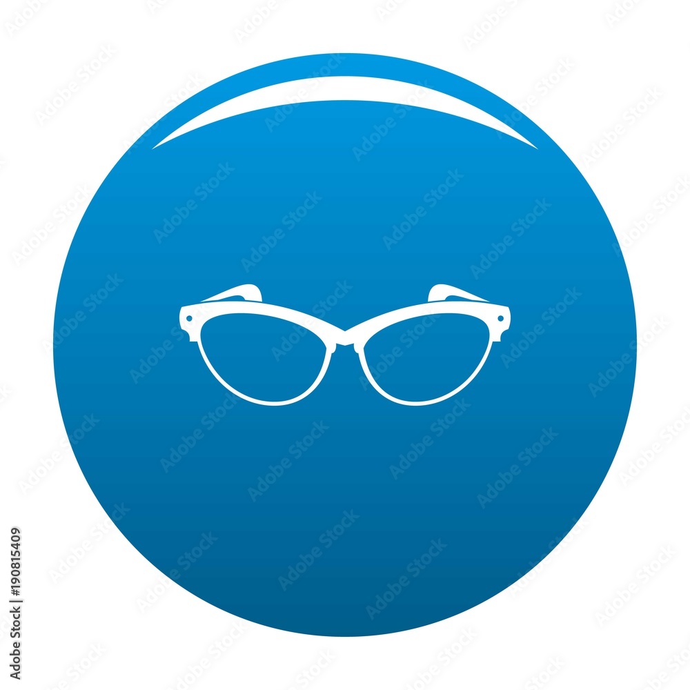 Optical lens icon vector blue circle isolated on white background Optical lens icon vector blue circle isolated on white background