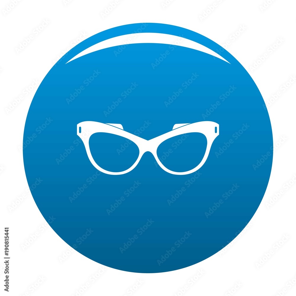 Man spectacles icon vector blue circle isolated on white background Man spectacles icon vector blue circle isolated on white background