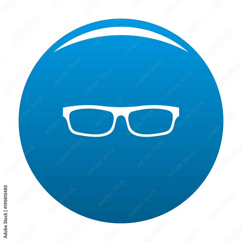 Medical eyeglasses icon vector blue circle isolated on white background Medical eyeglasses icon vector blue circle isolated on white background