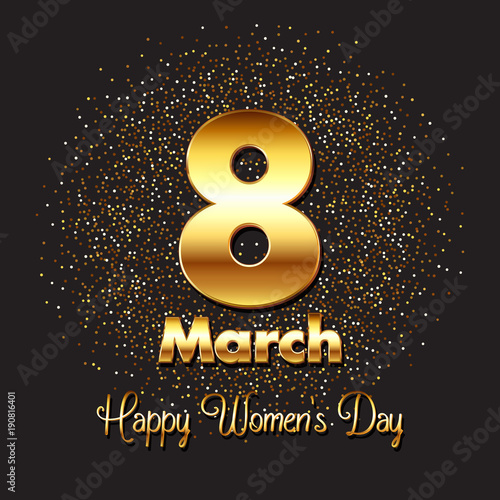 Gold women's day background