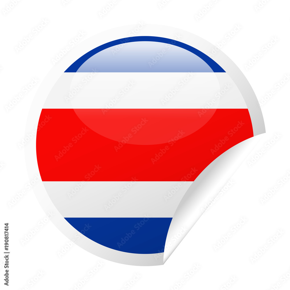 Costa Rica Flag Vector Round Corner Paper Icon Costa Rica Flag Vector Round Corner Paper Icon