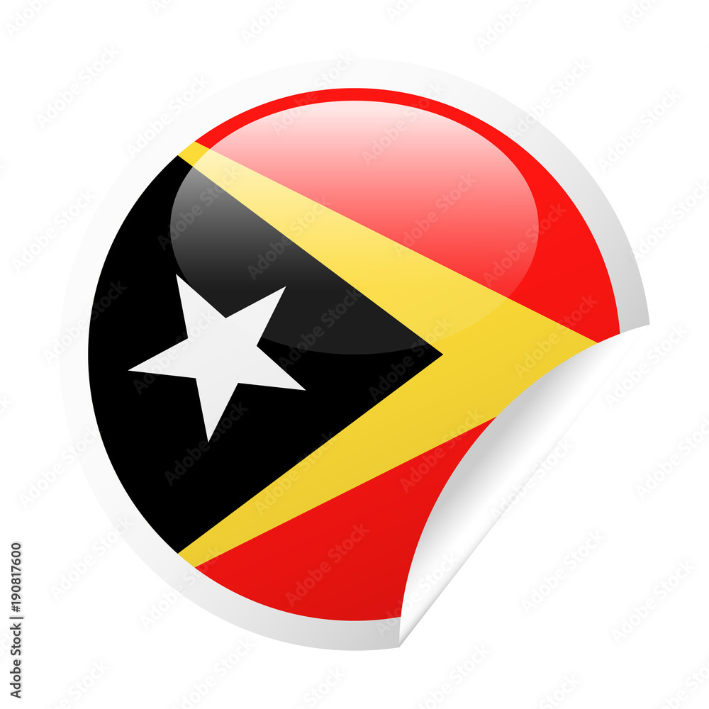 East Timor Flag Vector Round Corner Paper Icon East Timor Flag Vector Round Corner Paper Icon