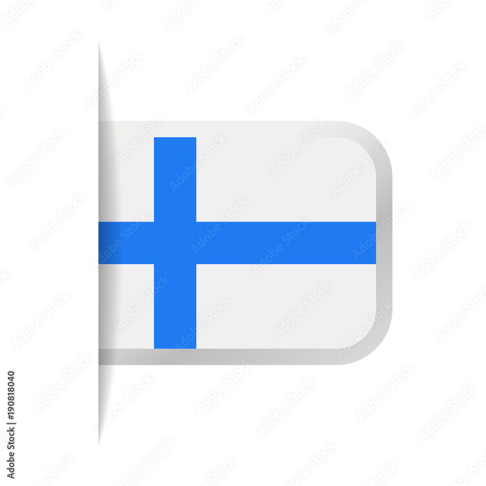 Finland Flag Vector Bookmark Icon Finland Flag Vector Bookmark Icon