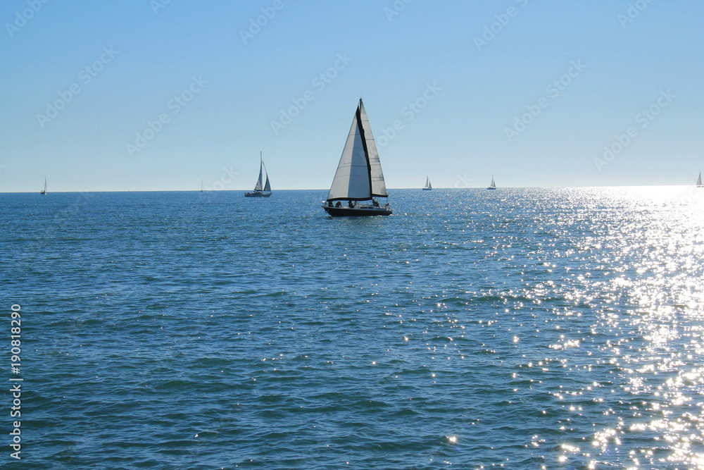 Fototapeta premium Promenade en voilier en méditerranée, France