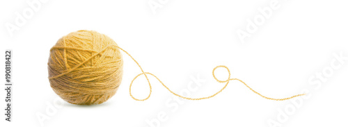 Blue ball of Threads wool yarn
