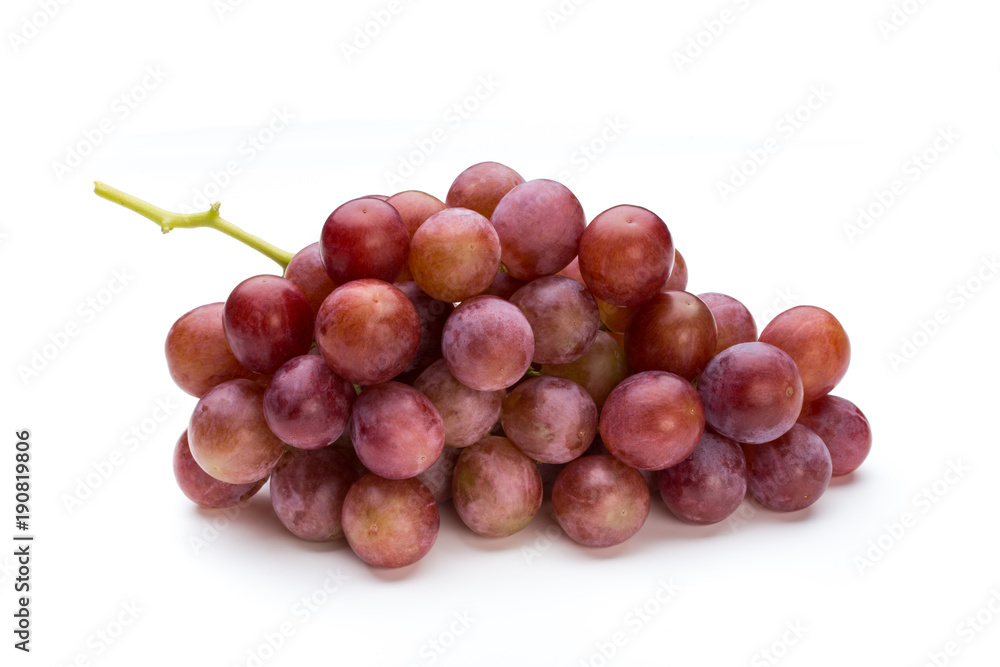 Fototapeta premium Ripe red grape isolated on white.