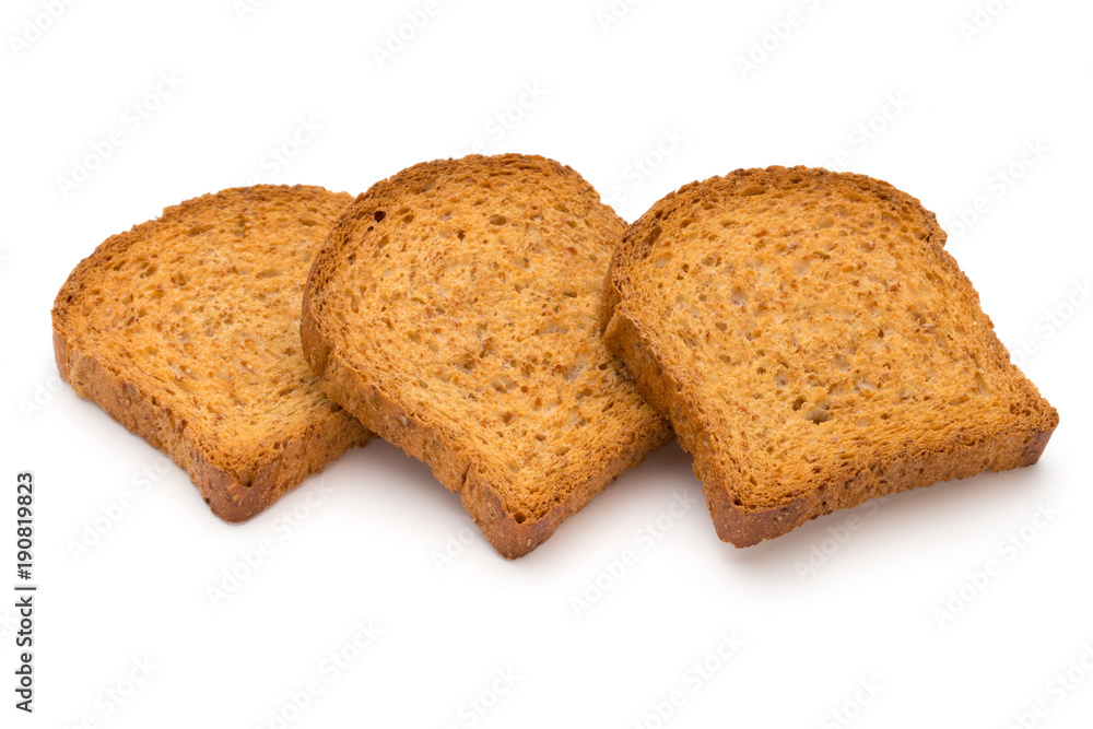 Sliced Toast Bread isolated on white background, top view. Sliced Toast Bread isolated on white background, top view.