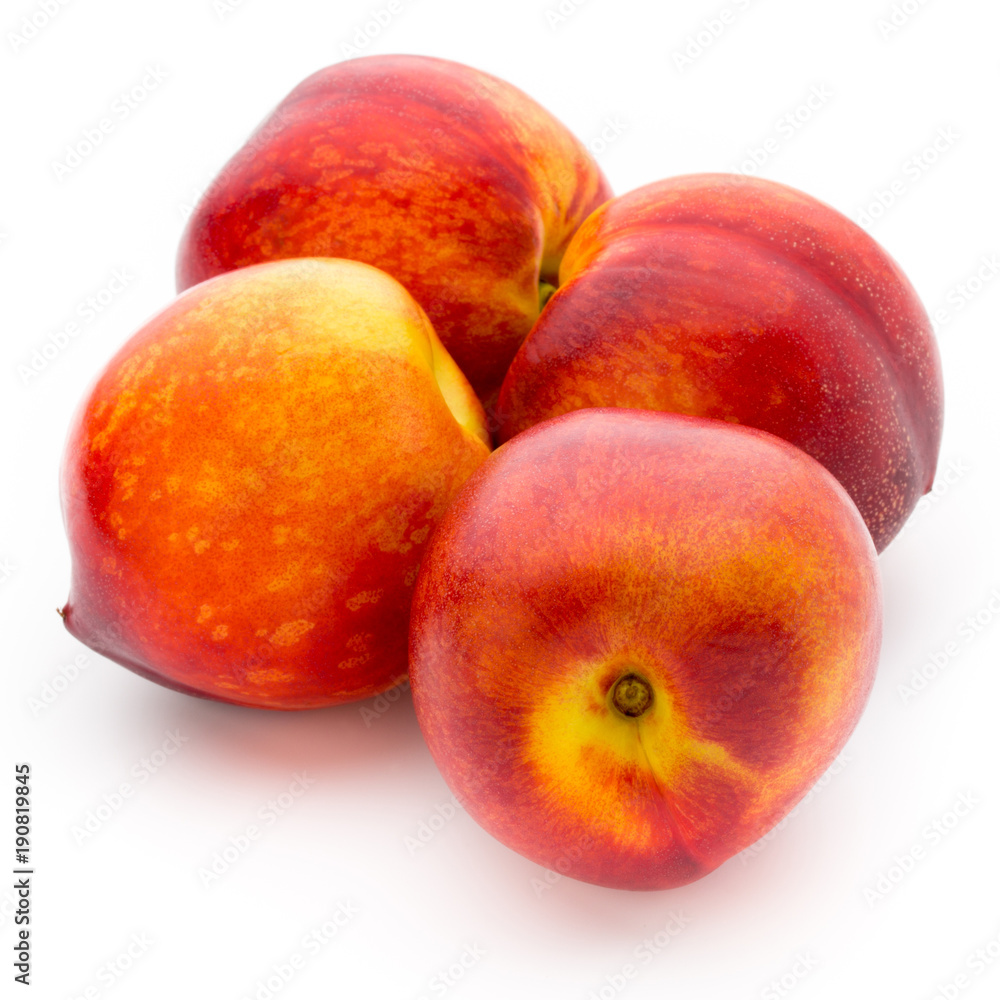 Peach. Fruit with isolated on white background.