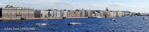 Panorama of St. Petersburg with views of the Palace embankment photo