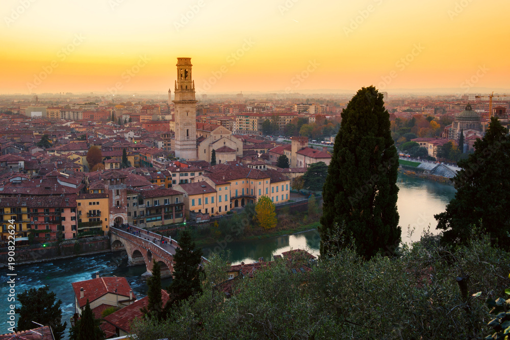 Naklejka premium Aerial view of Verona