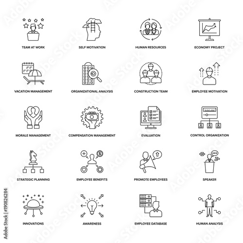 Line Icons Project Management
