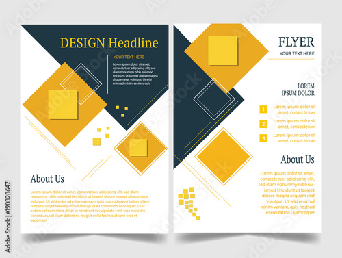 Roll up template design yellow and black.