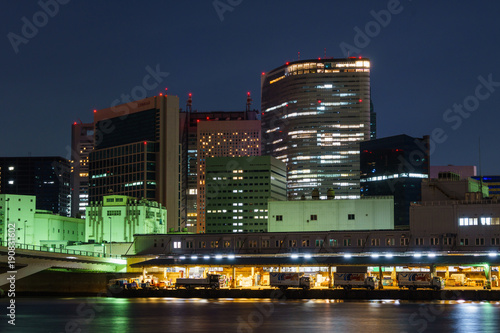 築地市場　夜景 photo