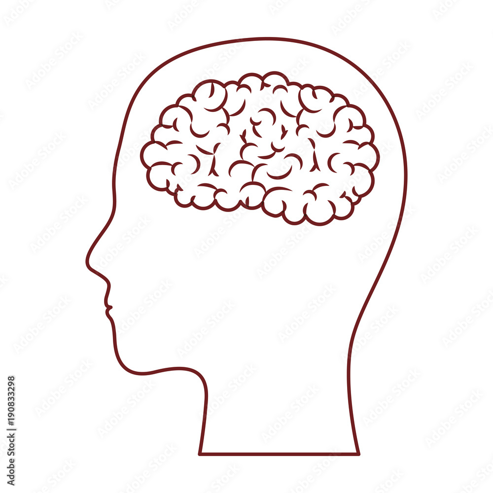 human head face brain science mind intelligence vector illustration human head face brain science mind intelligence vector illustration