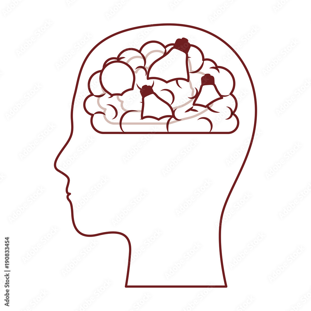 human head face brain science mind intelligence vector illustration human head face brain science mind intelligence vector illustration