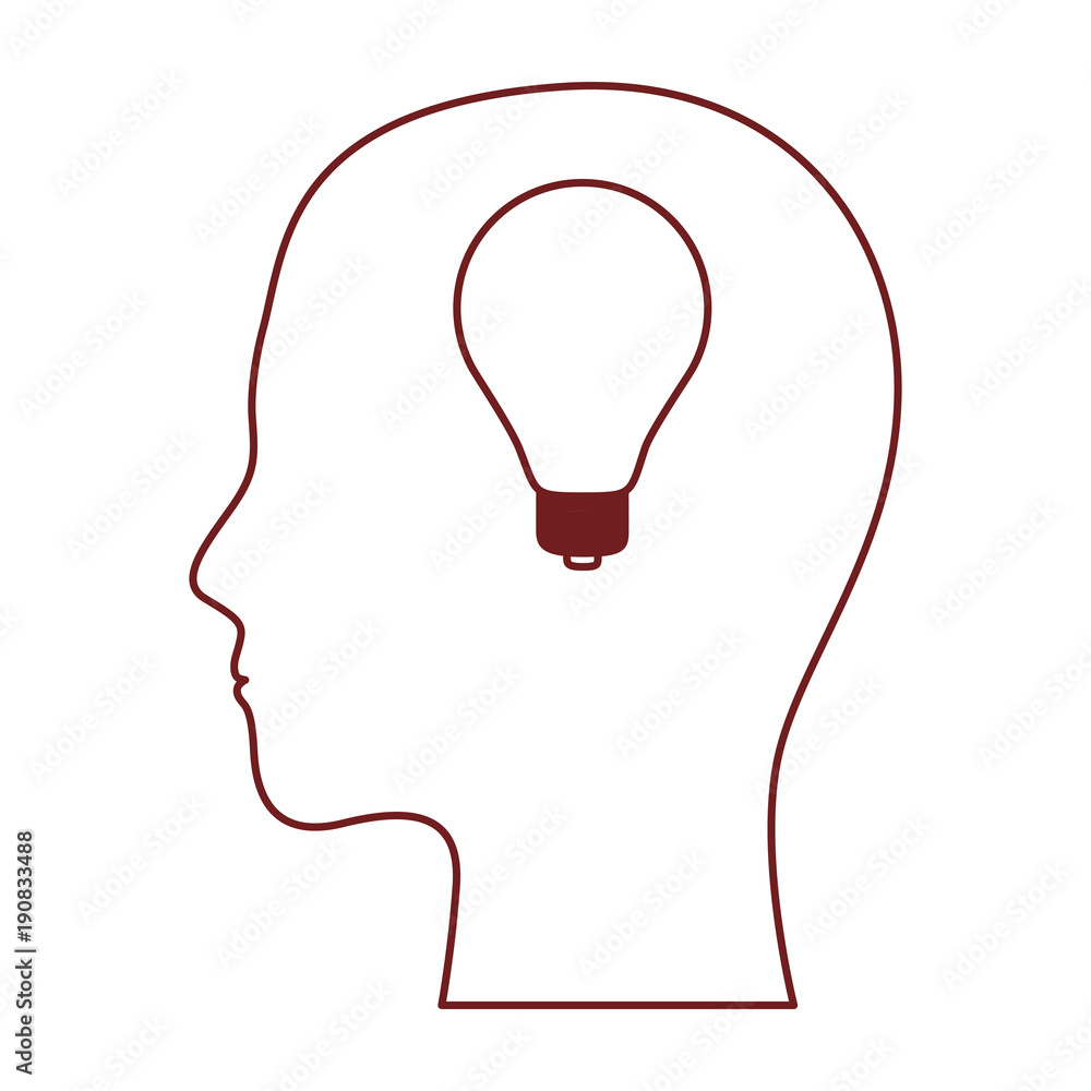 human head face brain science mind intelligence vector illustration human head face brain science mind intelligence vector illustration