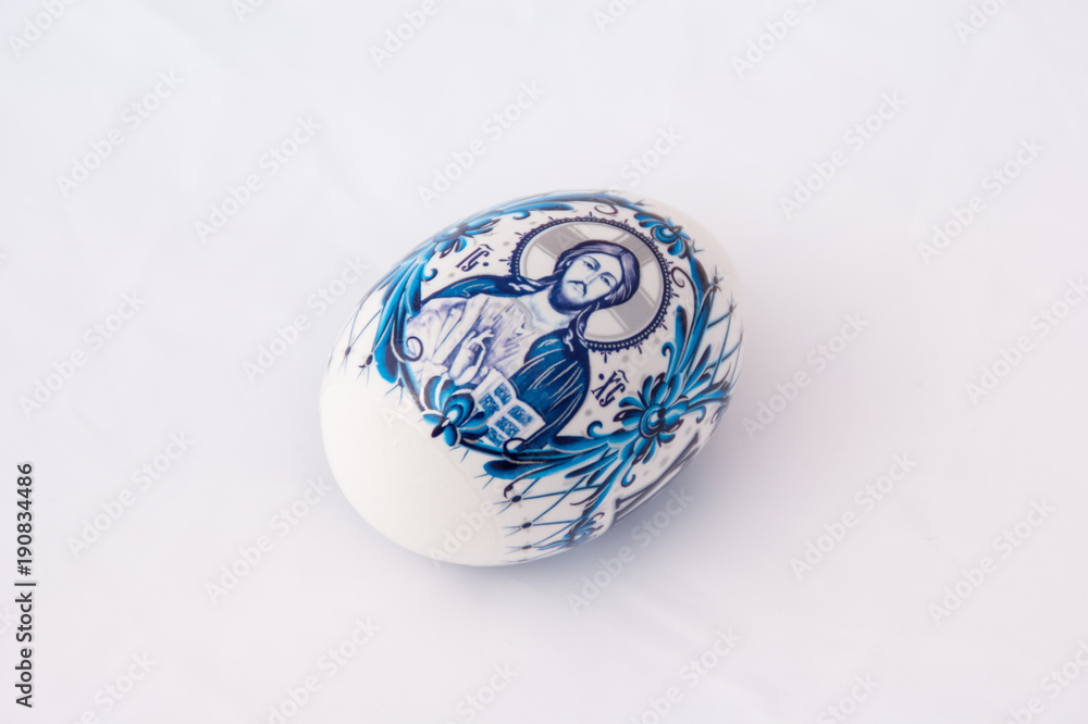 Easter egg with Jesus Christ image Easter egg with Jesus Christ image