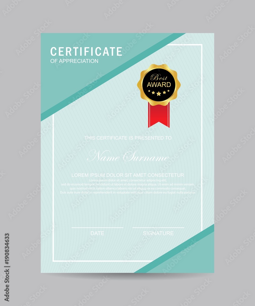 Modern certificate