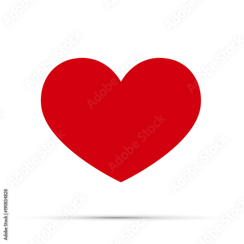 Free Download Red Heart vector icon, Love symbol. A symbol of care and tenderness. Valentine s Day sign, emblem isolated on white background. Health logo. Flat style for graphic and web design, logo - GFXLoad