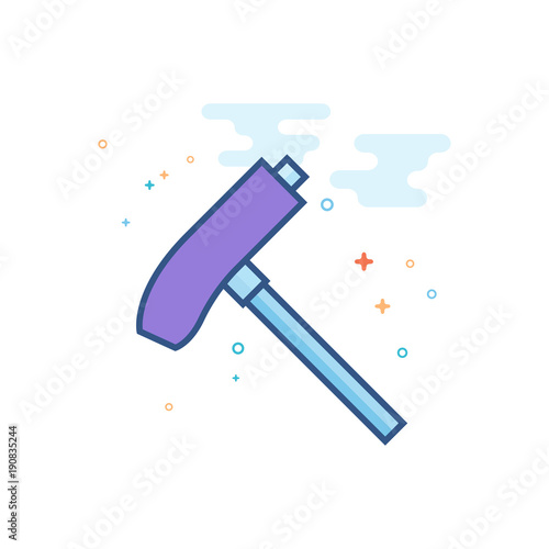 Allen key icon in outlined flat color style. Vector illustration.