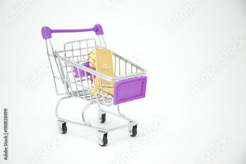shopping cart with white background
