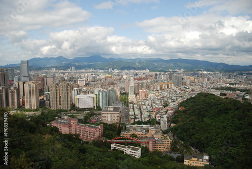 View from Elephant Mountain to Taipei  the capital city of Taiwan