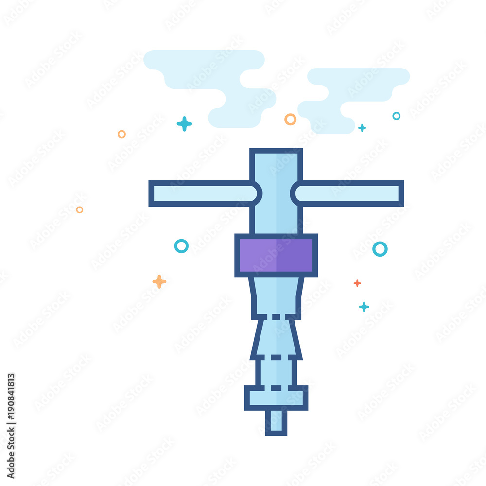 Bicycle tool icon in outlined flat color style. Vector illustration. Bicycle tool icon in outlined flat color style. Vector illustration.