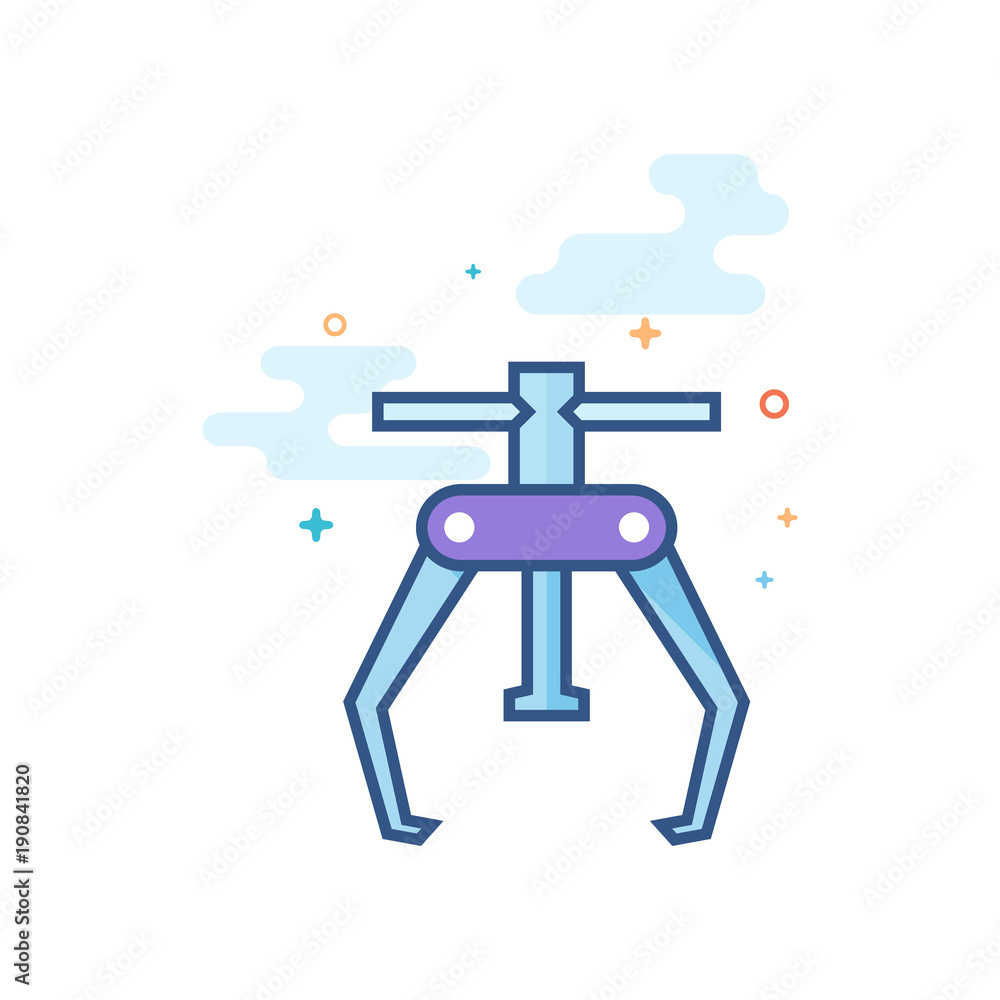 Bicycle tool icon in outlined flat color style. Vector illustration. Bicycle tool icon in outlined flat color style. Vector illustration.