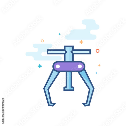 Bicycle tool icon in outlined flat color style. Vector illustration.